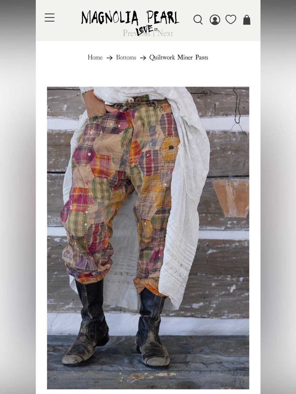Kimchi Blue patchwork Magnolia Pearl style miner pants provision trousers - Picture 7 of 16